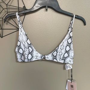 Tiger Mist Snake Print Bikini Top. Size S